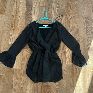 Miami black floral long sleeve